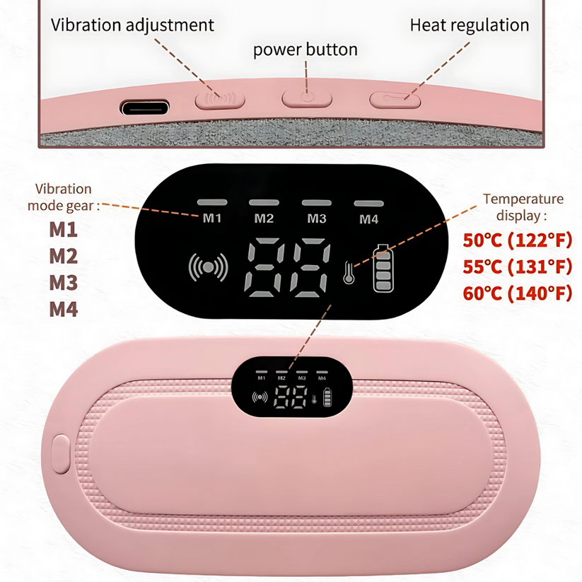 Modorex Period Pain Relief Belt with Heat & Vibration