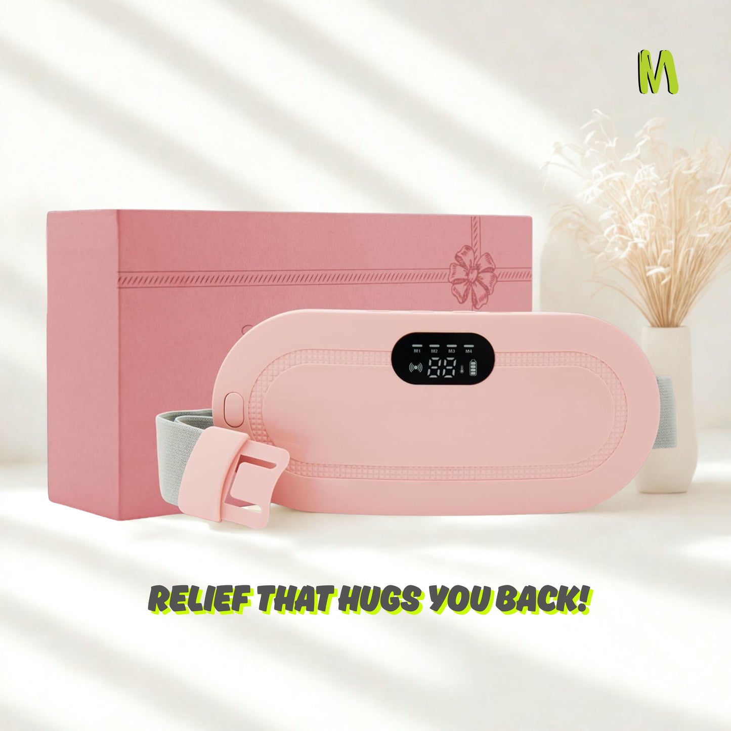 Modorex Period Pain Relief Belt with Heat & Vibration