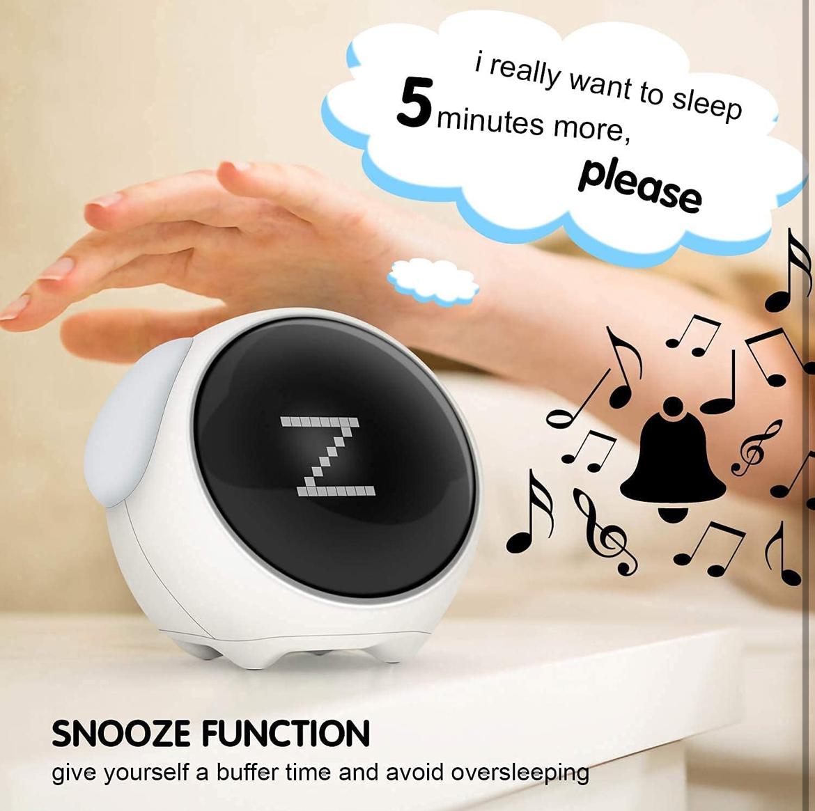 Smart Emoji LED Alarm Clock – With Touch Light & Cute Expressions