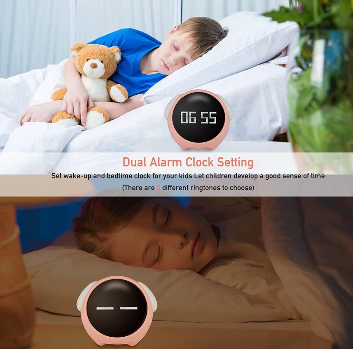 Smart Emoji LED Alarm Clock – With Touch Light & Cute Expressions